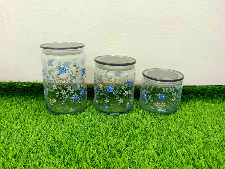Airtight Jar Set White 3Pcs img