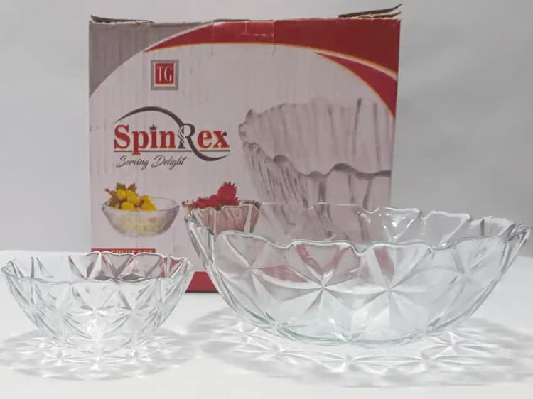 Bowl Set Tempered Glass (Oven Use) Diamond 7Pcs img