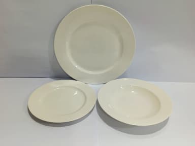 Ceramic Plate Set(18-Pcs) White mini img 01