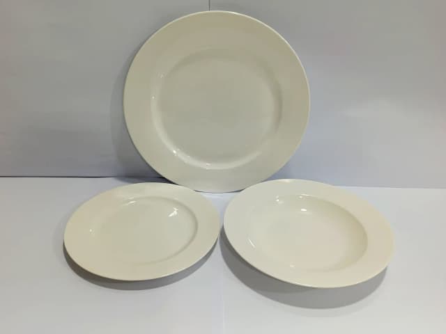 Ceramic Plate Set(18-Pcs) White img 01