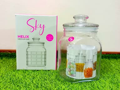  Airtight glass jar sky 4 (1700ml) mini img 1