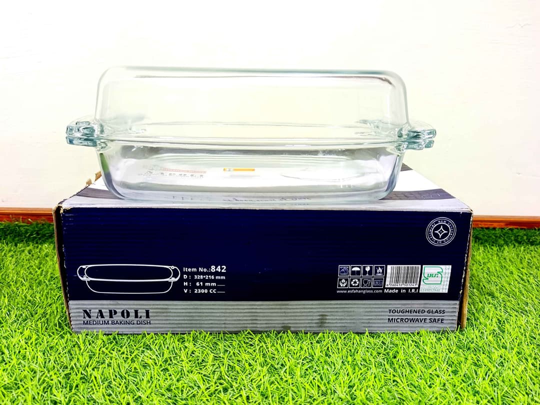 Glass Baking Dish imported Large (2 in 1)  img 3