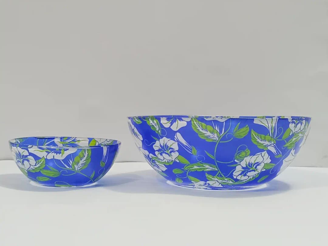 Bowl Set Printed Blue Green 7 pcs img 1