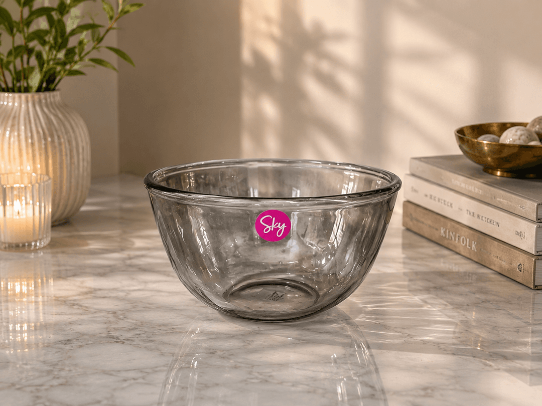 Medium Glass Bowl (gray colored) img 1