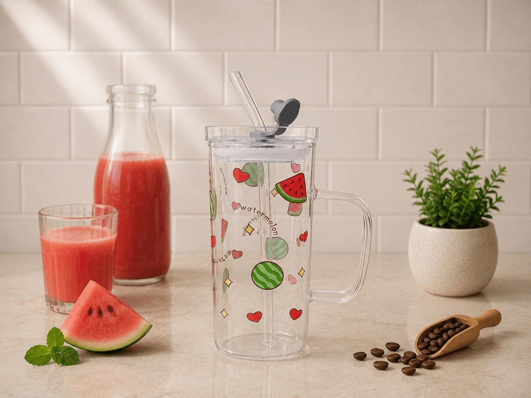 Glass Sipper Mug (Watermelon) img 1