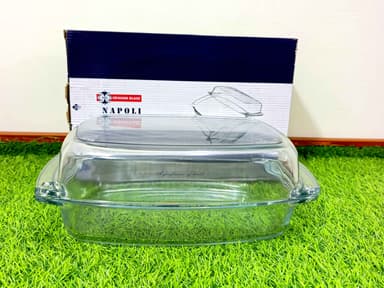 Glass Baking Dish imported Large (2 in 1)  mini img 1