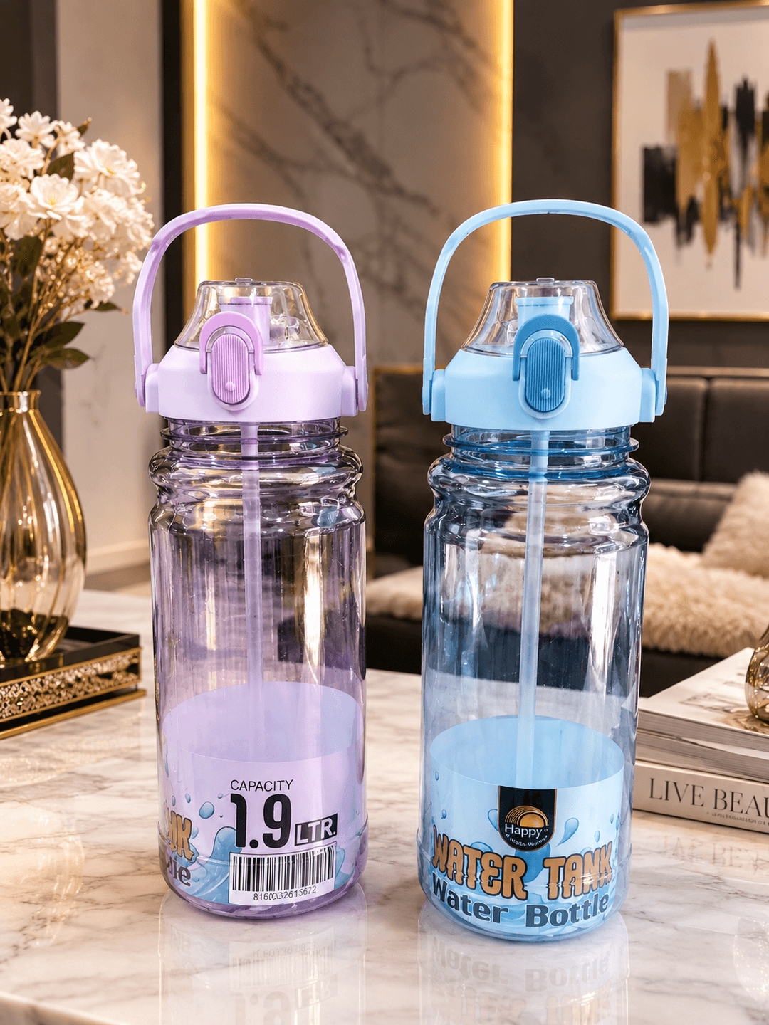 Large Lock Straw Bottle  img 1