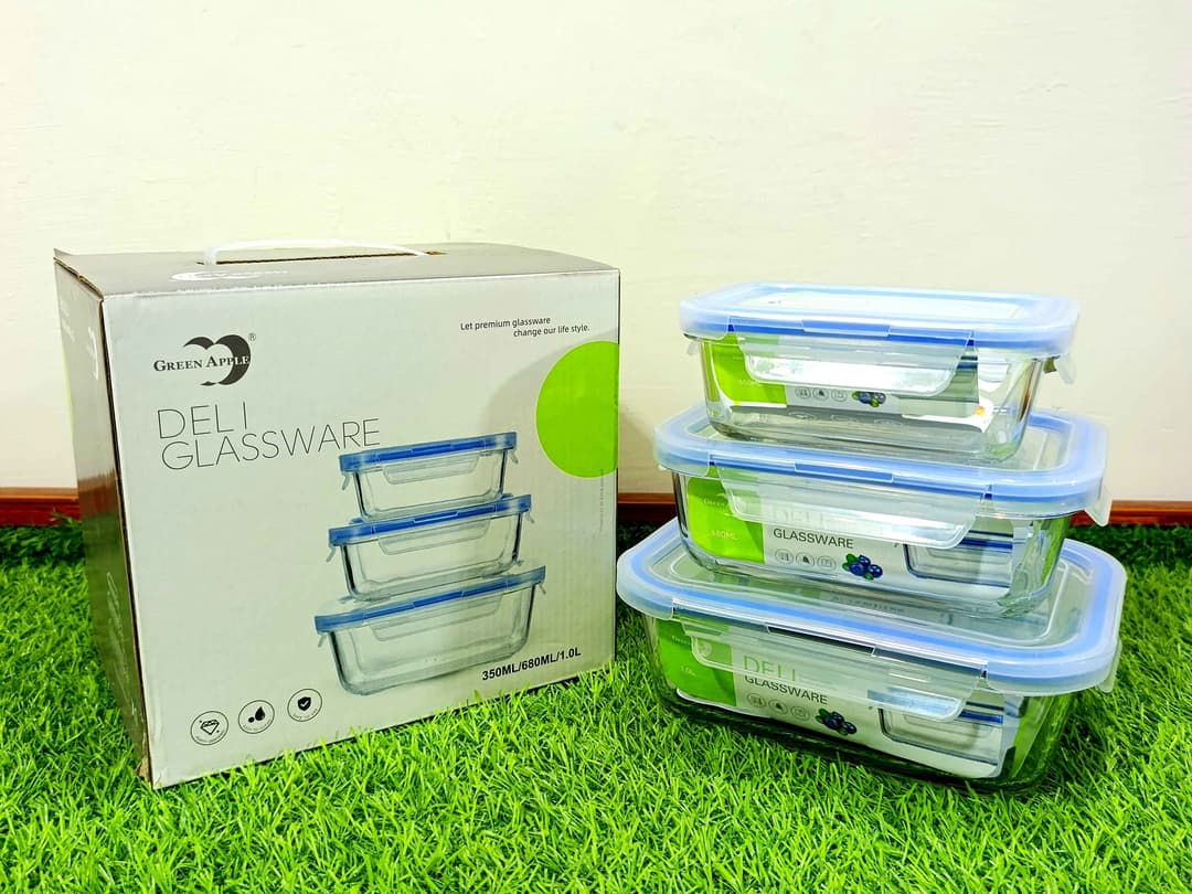 Airtight Glass Bowls (3+3) img 1
