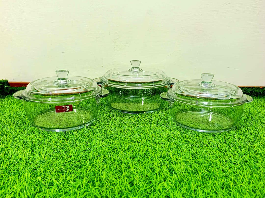Bowl Set With Glass Lids (3 bowls) img 1