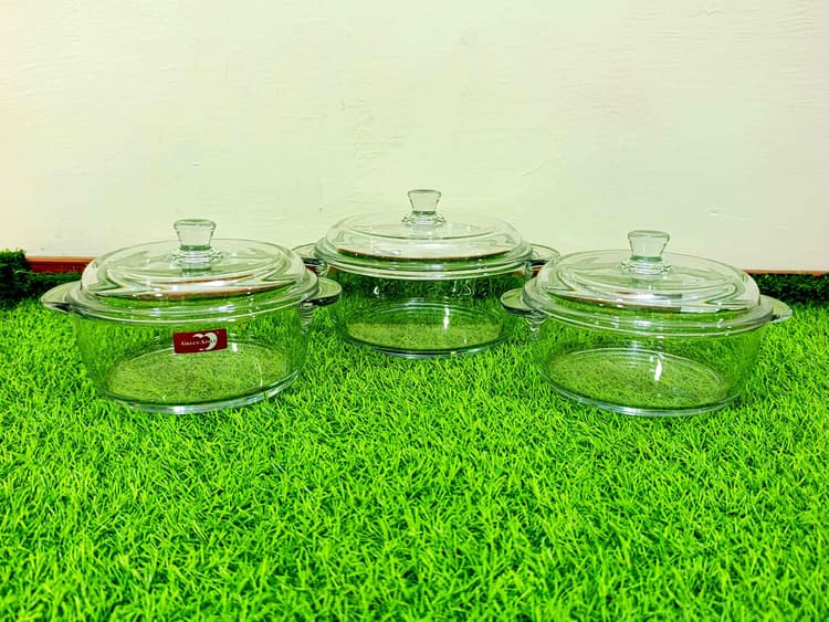 Bowl Set With Glass Lids (3 bowls) img