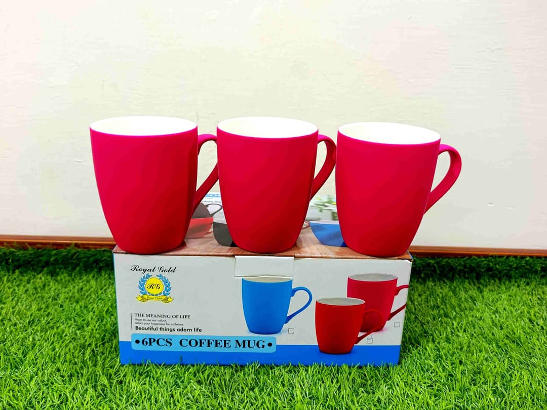 Matte Finish Bone China Mugs 6-Pcs (Royal Gold) img 3