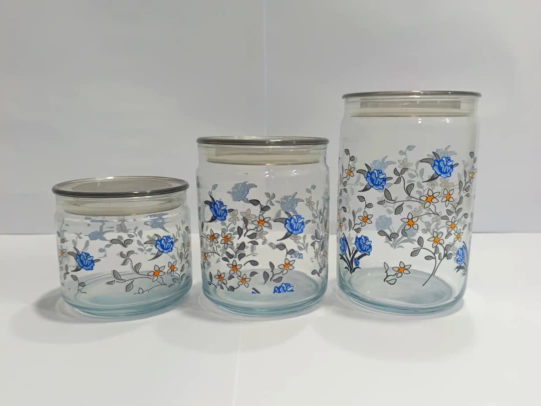 Airtight Jar Set White 3Pcs img 2