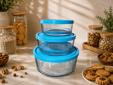 Airtight Glass Bowls Imported (ROUND) mini img 1