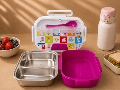 Stainless Steel Lunch Box (Partition) mini img 1