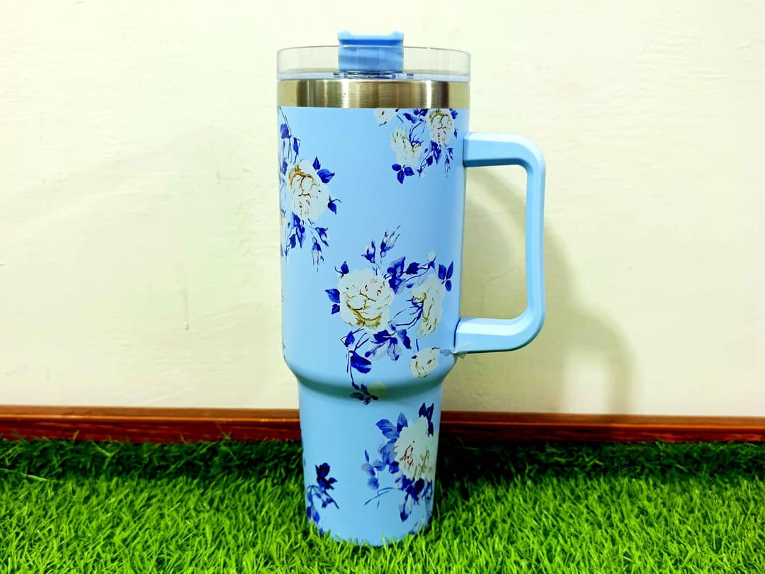 Insulated Tumbler (blue printed) img 1