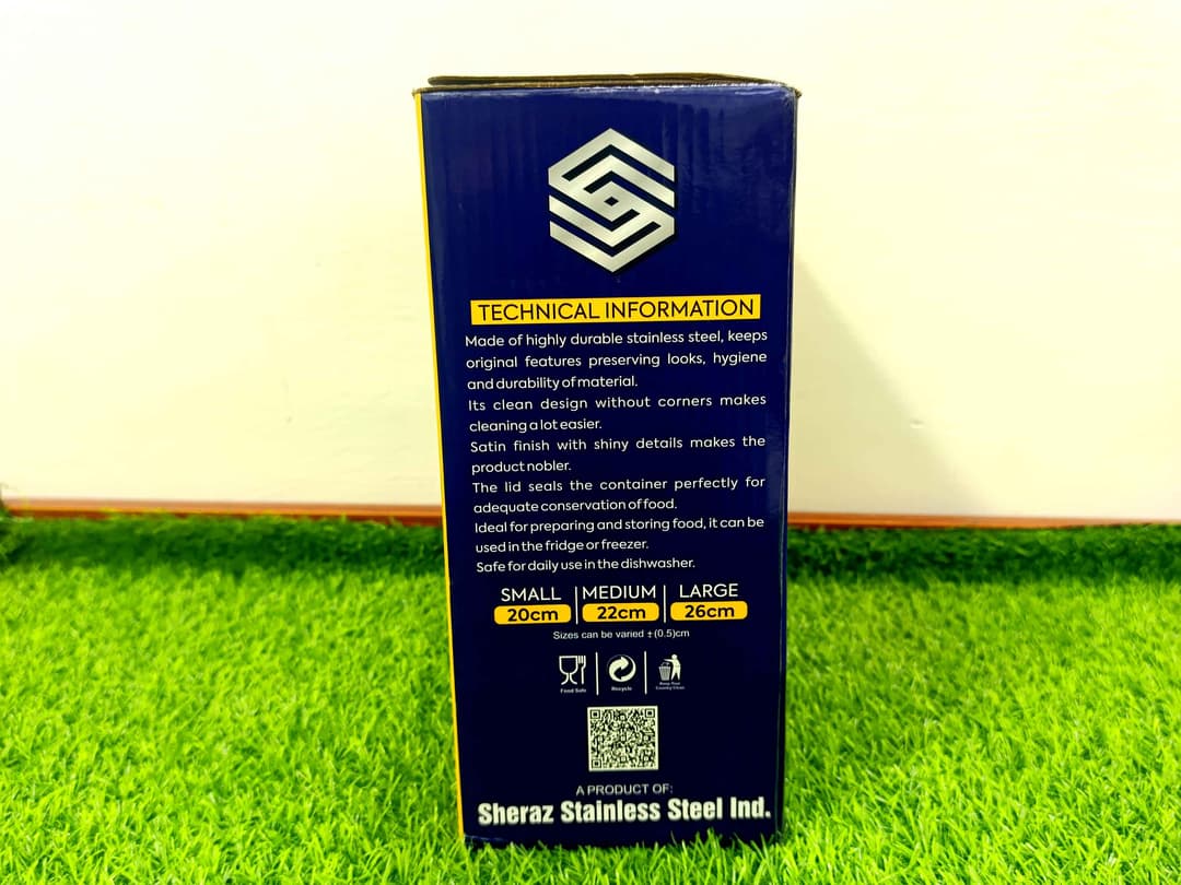 Air Tight Stainless Steel Bowl Set (3Pcs) img 4