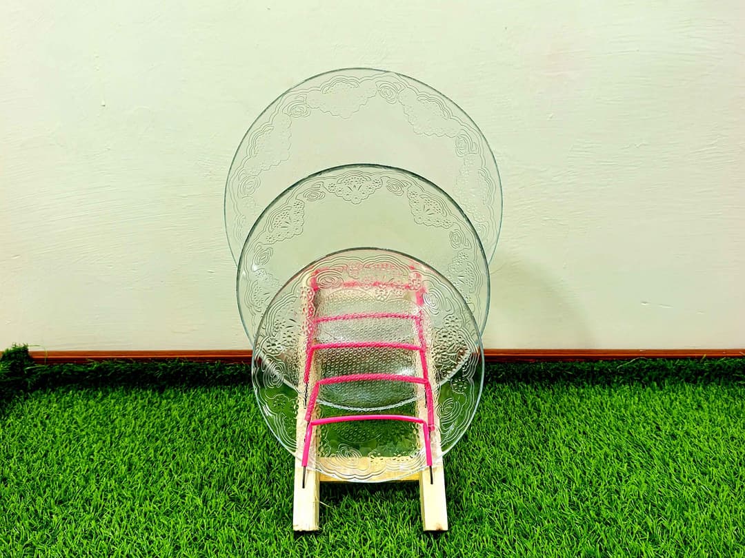 Tempered Glass Plate Set (Oven Use) (18-Pcs) Orchid img 1