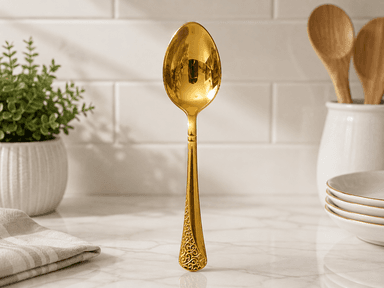 Gold Colored Table Spoons (3pcs) mini img 1