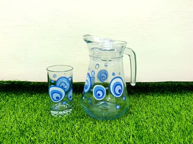 Water Set blue printed (7pcs) mini img 01