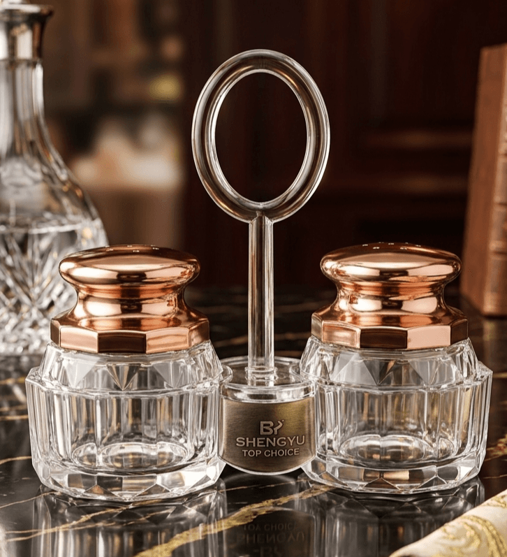 Acrylic Salt n Pepper Shakers (with stand)(namak dani) img 1