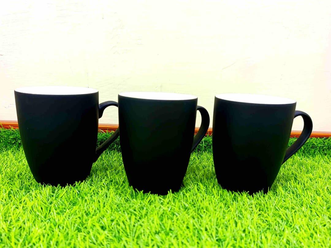 Matte Finish Bone China Mugs Diff-Colors (6pcs) img 4