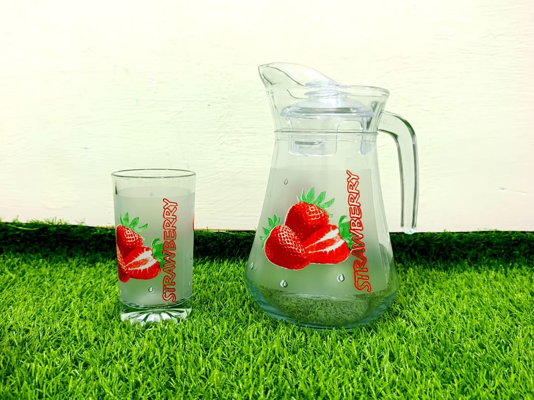 Water Set Strawberry printed (7pcs) img 1