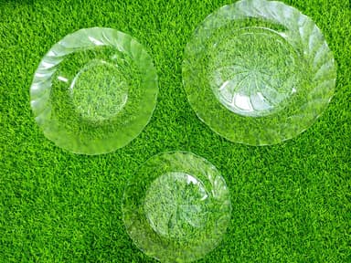 Tempered Glass Plate Set (Oven Use)18-Pcs Frosty mini img 2