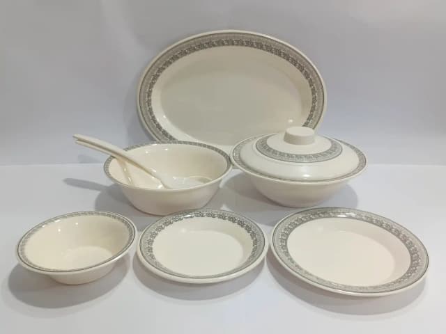 Dinner Set Melamine 6 person White img 01