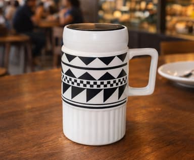 Fine Ceramic Mug With Screw Cap 1 mini img 1