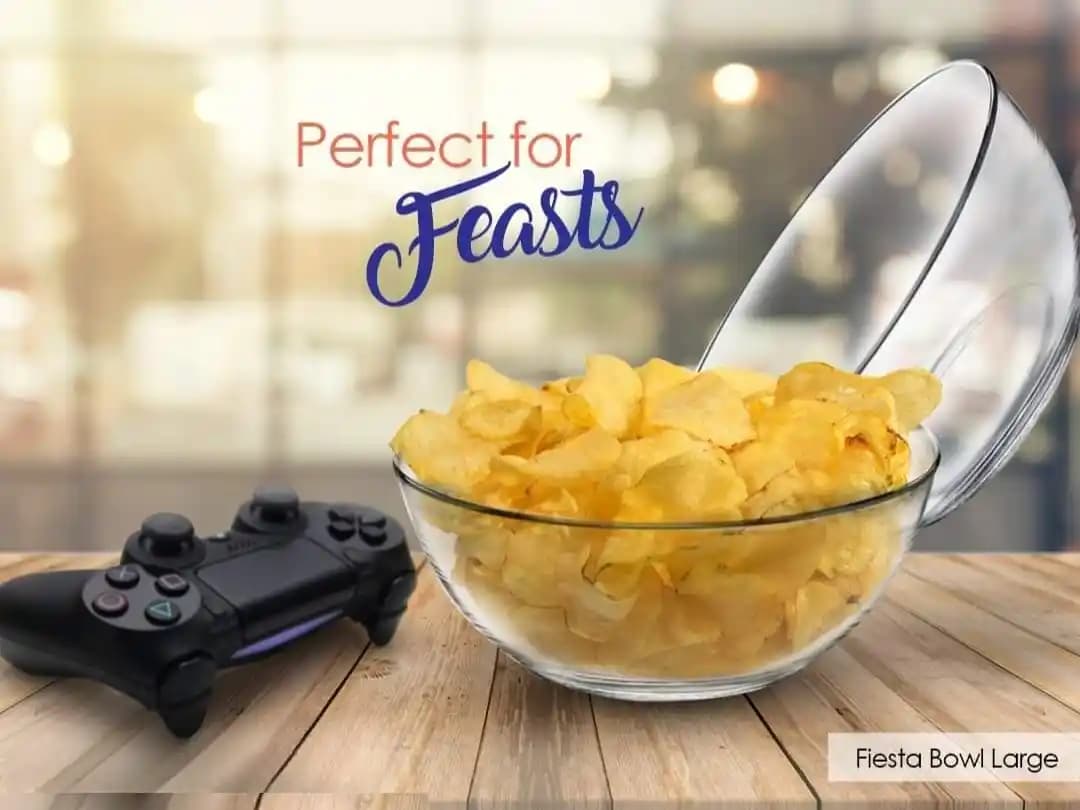 Bowl Clear Glass Plain Large img 1