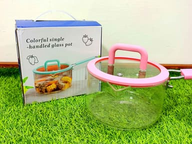 Imported glass cooking sauce pan mini img 3