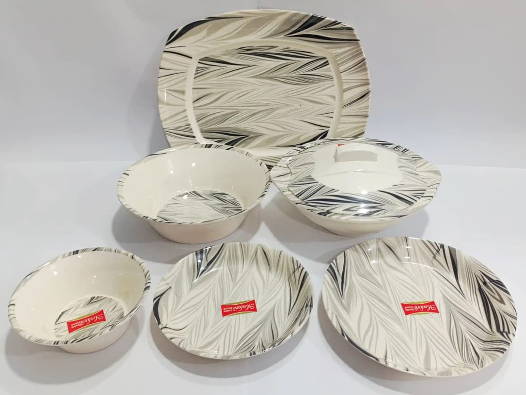 Dinner Set Melamine 6 person Gray img 1