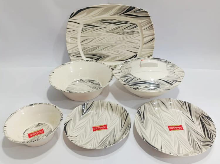 Dinner Set Melamine 6 person Gray img