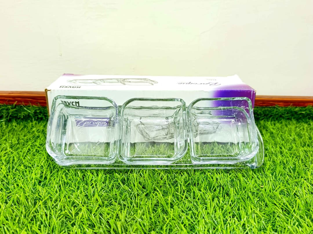 Glass Sauce Dish 3+1 (imported) img 2