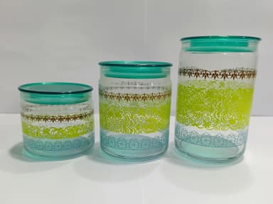 Airtight Jar Set Printed Green mini img 01