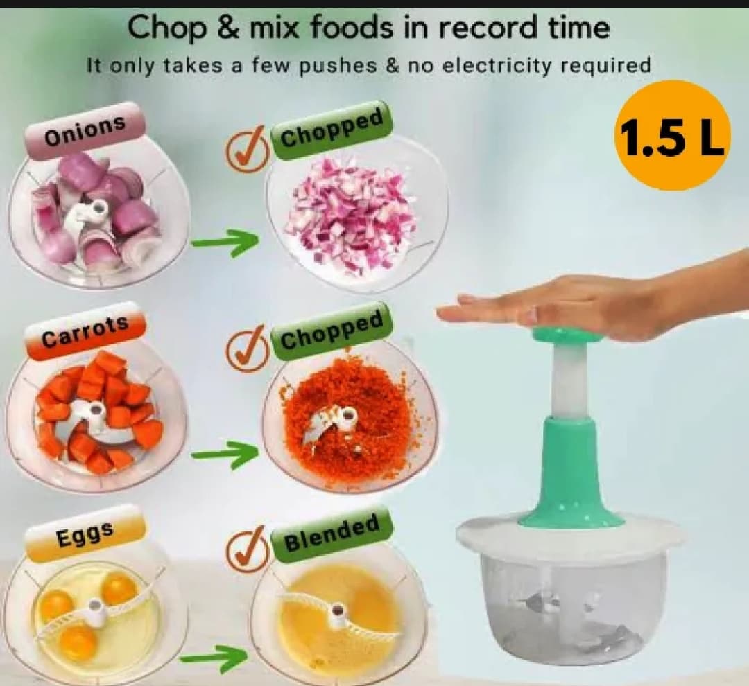 Hand Food Chopper 1.5 Ltr img 1