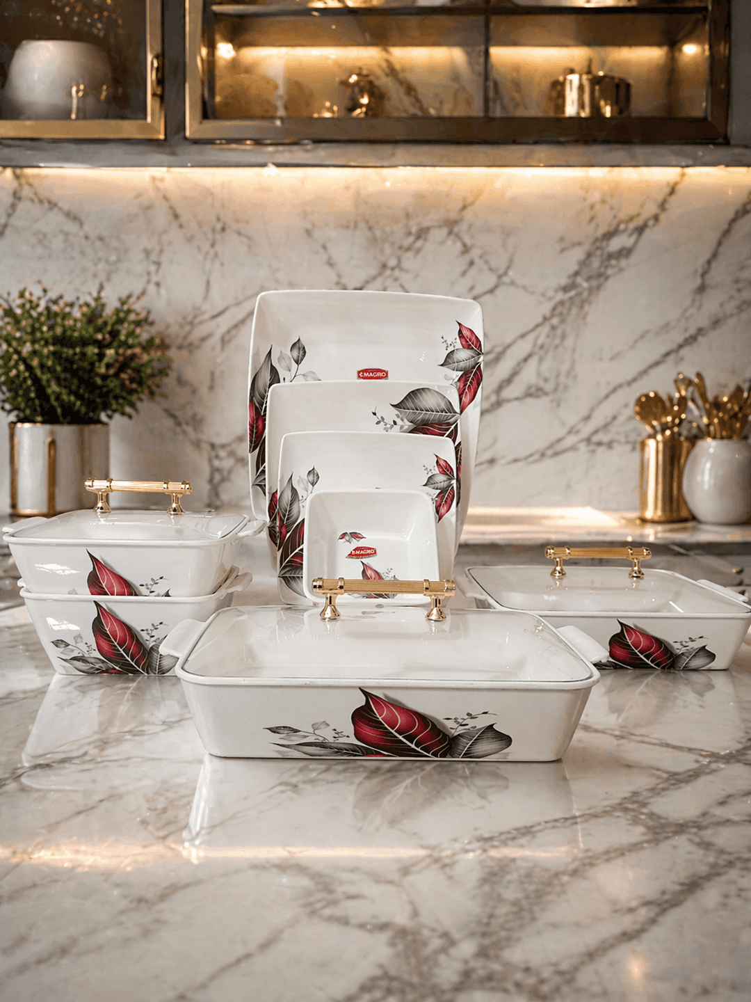 Melamine Double Glazed Dinner Set (72pcs) img 1