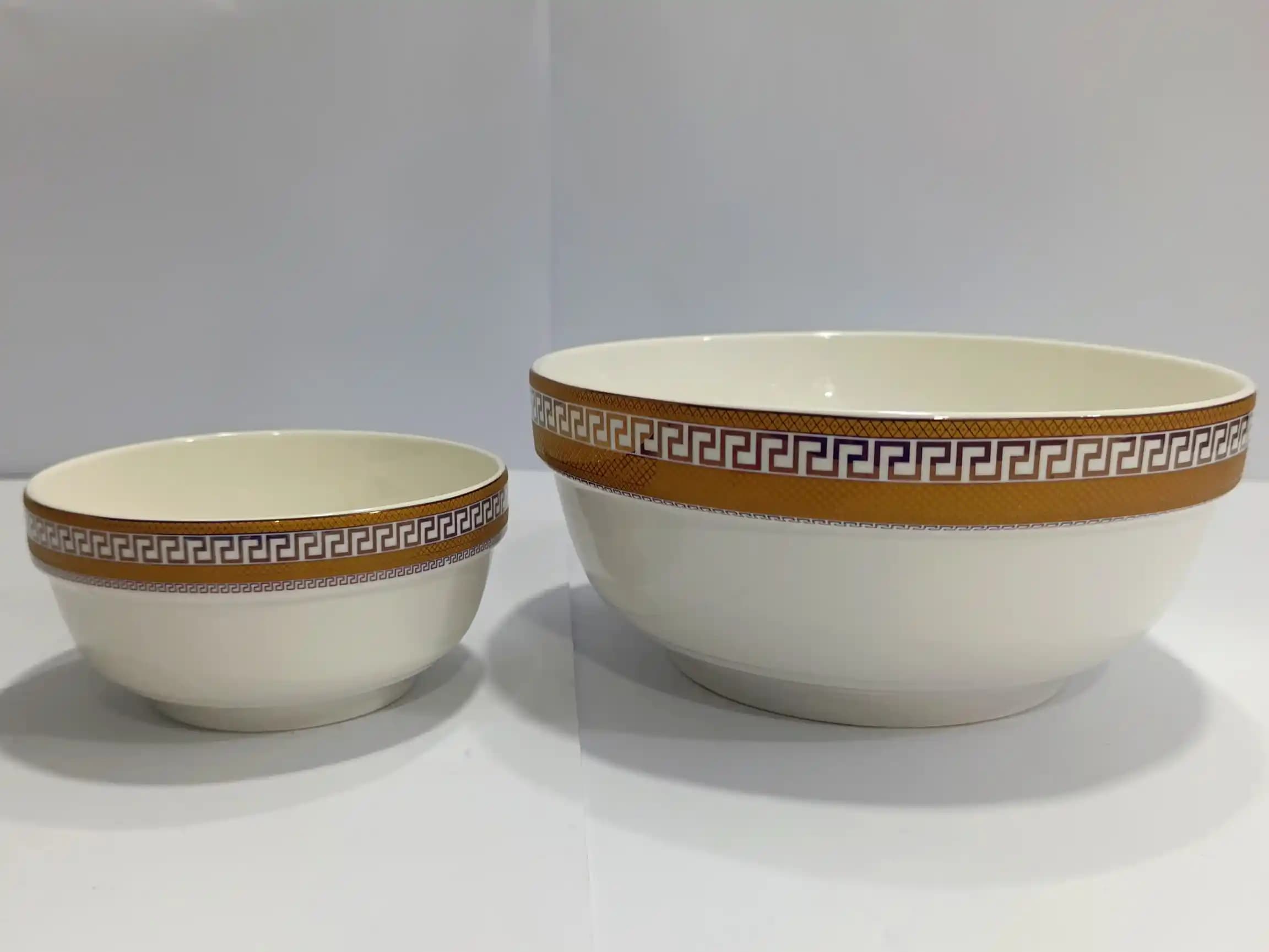 Soup Set Ceramic (1+6 Pcs) Golden img