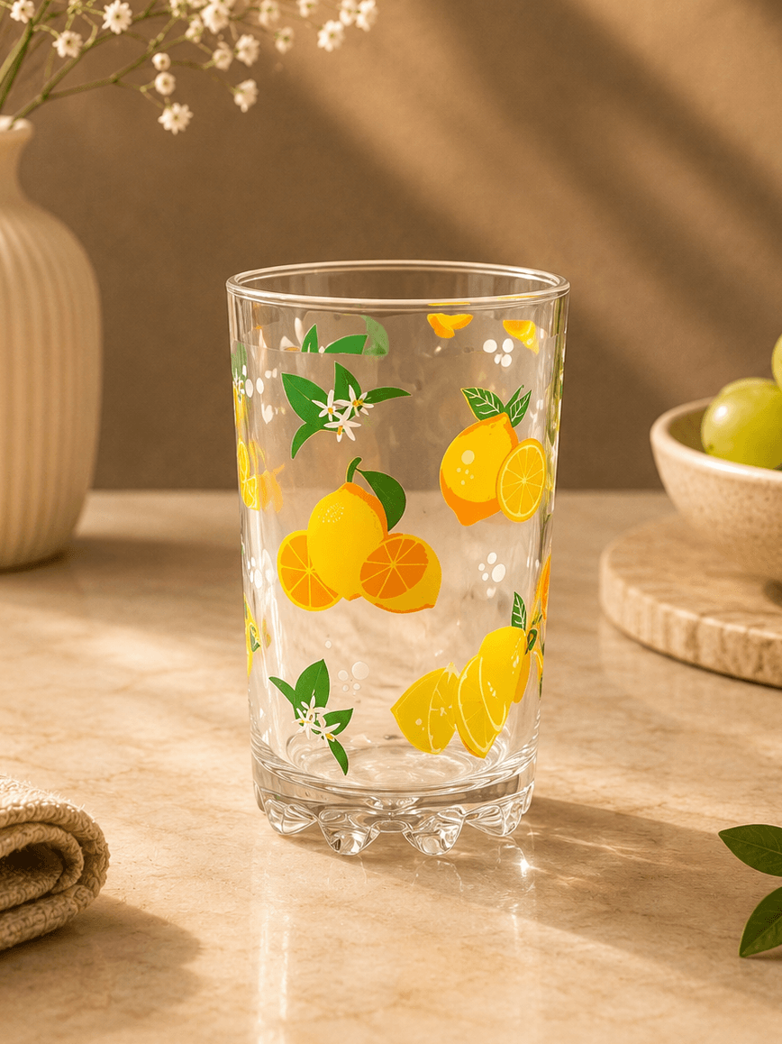 Lemon Printed Glass (6 pcs) img 1