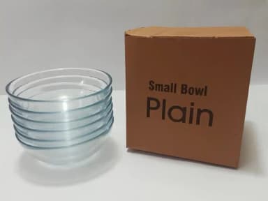 Bowl Clear Glass Plain Small (6-Pcs) mini img 11