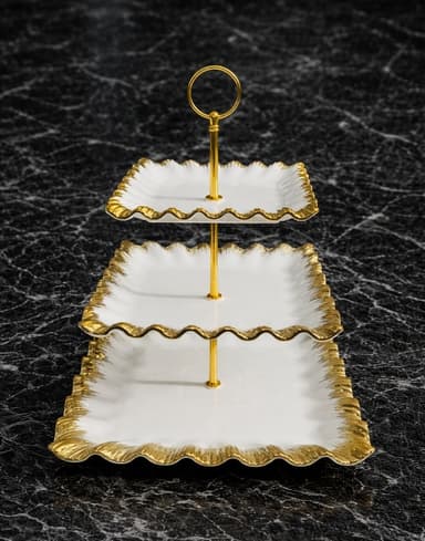 Pastry Try (3 tier)(Ceramic) mini img 1