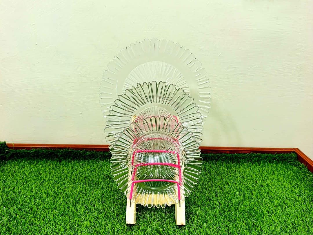 Tempered Glass Plate Set (Oven Use)18-Pcs Sunny img 1