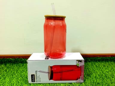 Imported glass sipper (red) mini img 2