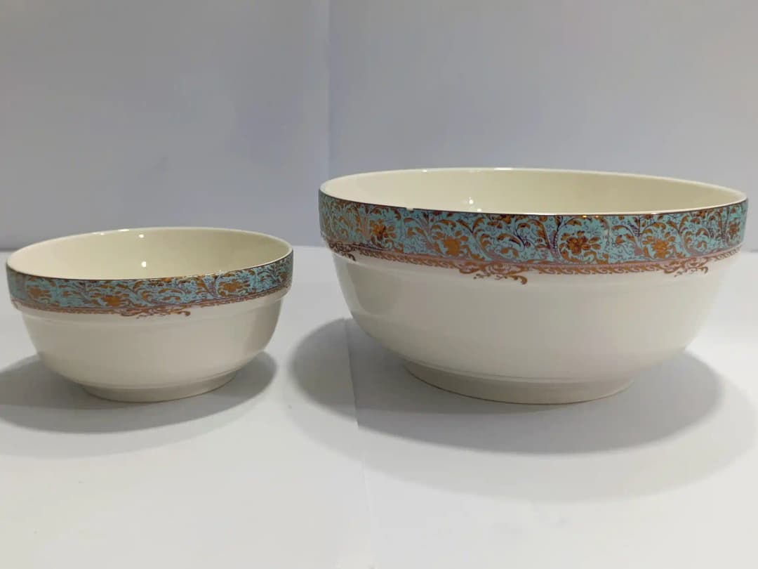 Soup Set Ceramic (1+6 Pcs) Green img 1