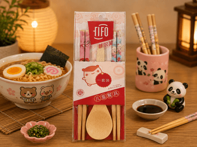 Kids Chopstick Set ( Bamboo Wood) mini img 4