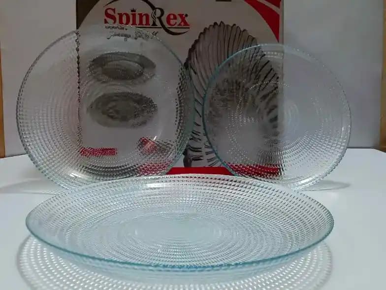 Tempered Glass Plate Set (Oven Use) (18-Pcs) Specks img