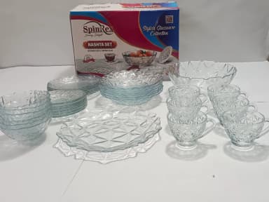 Tempered Glass Diamond Dinner Set 6-Person (Oven Use) mini img 01