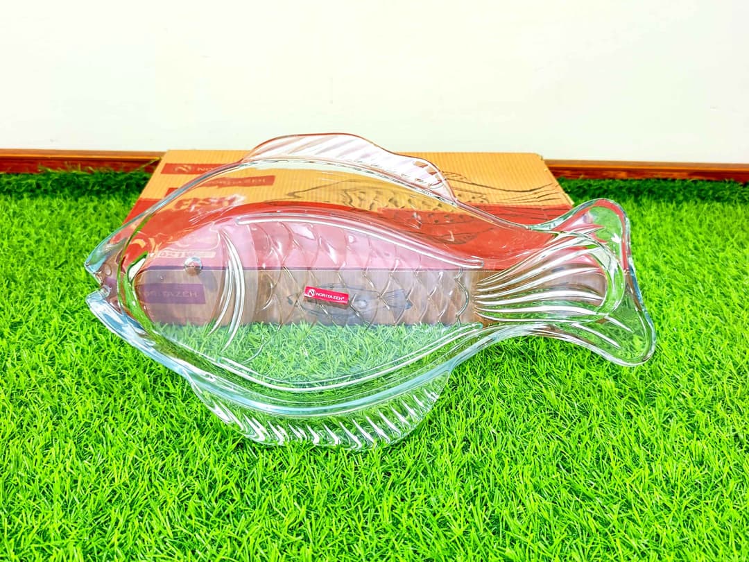 Glass Fish Serving Dish (L) imported img 1