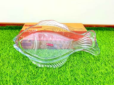 Glass Fish Serving Dish (L) imported mini img 1