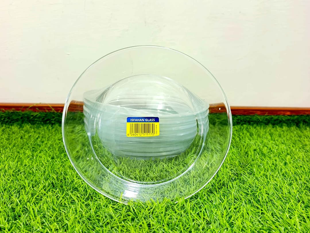 Medium deep Plates (6pcs) Imported Tempered glass img 2